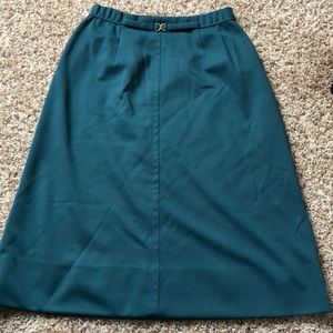 A-line skirt with faux belt